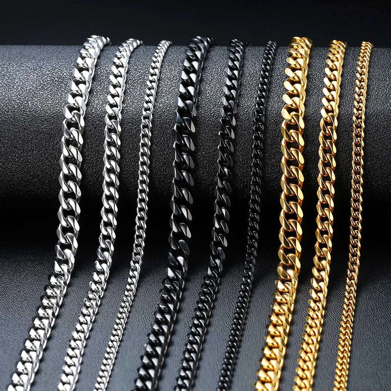 Cadena cubana 3/5/7mm